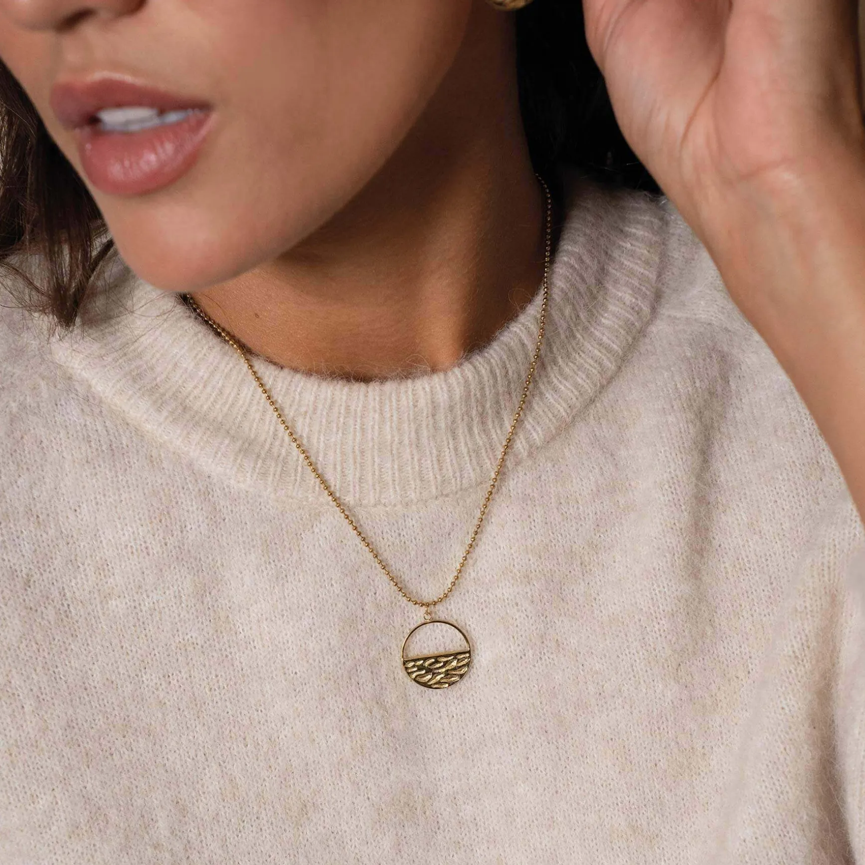 Collier Miria acier doré or