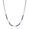 Collier Navy acier argenté