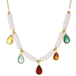 Collier Noelia acier doré or