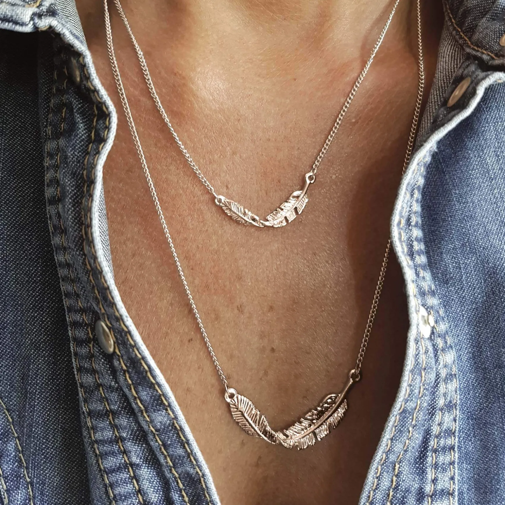 Collier Pascaline doré rose