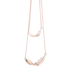Collier Pascaline doré rose