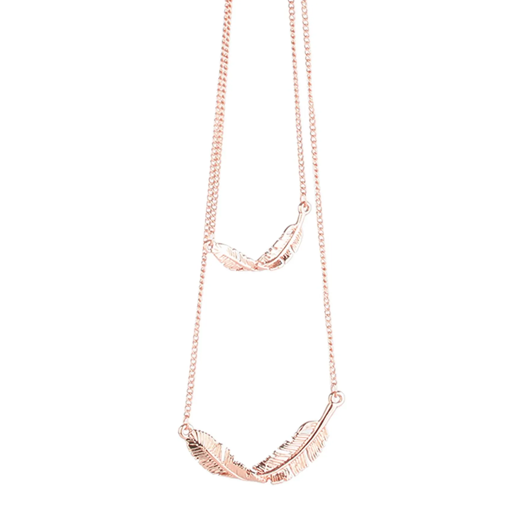 Collier Pascaline doré rose