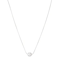 Collier Perle Nacre acier