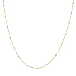 Collier Perline acier doré or