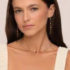 Collier Pierres multicolores acier doré or