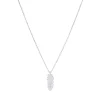 Collier Plume Argent 925 rhodié