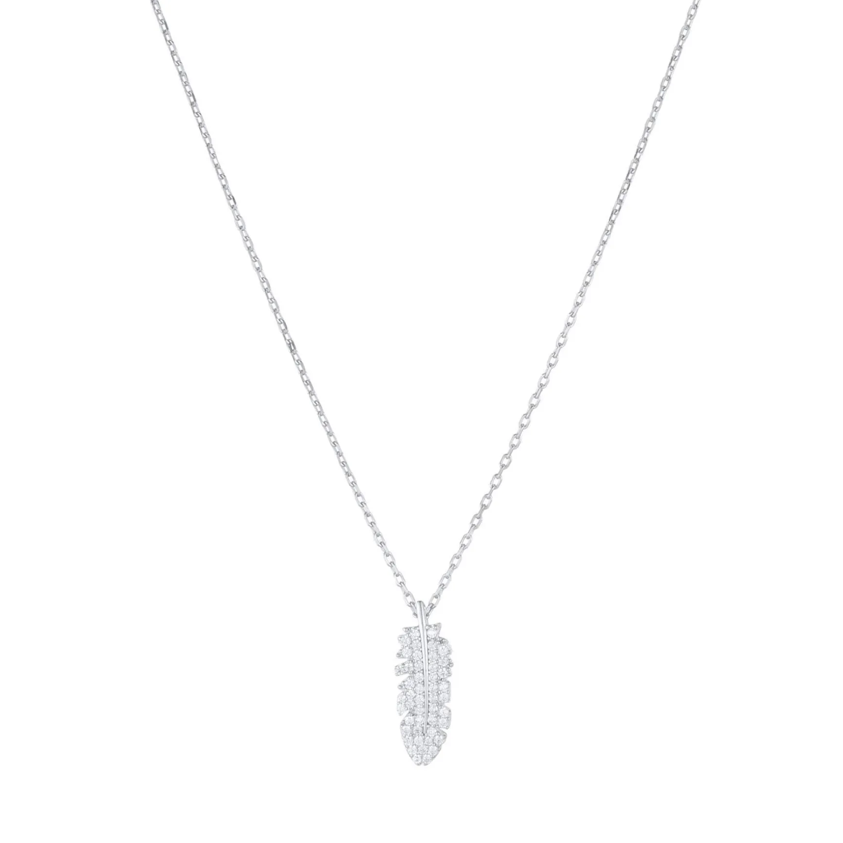 Collier Plume Argent 925 rhodié