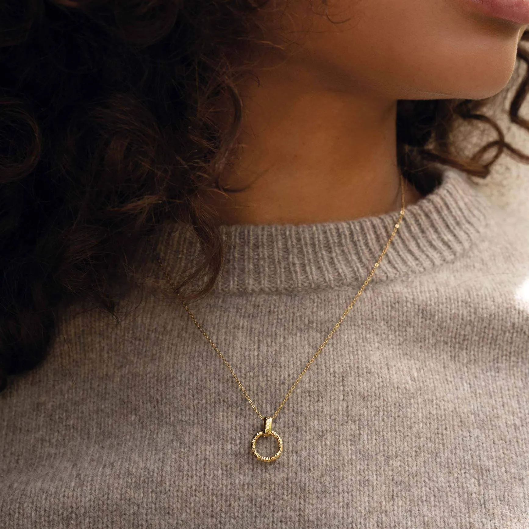 Collier Régina acier doré or