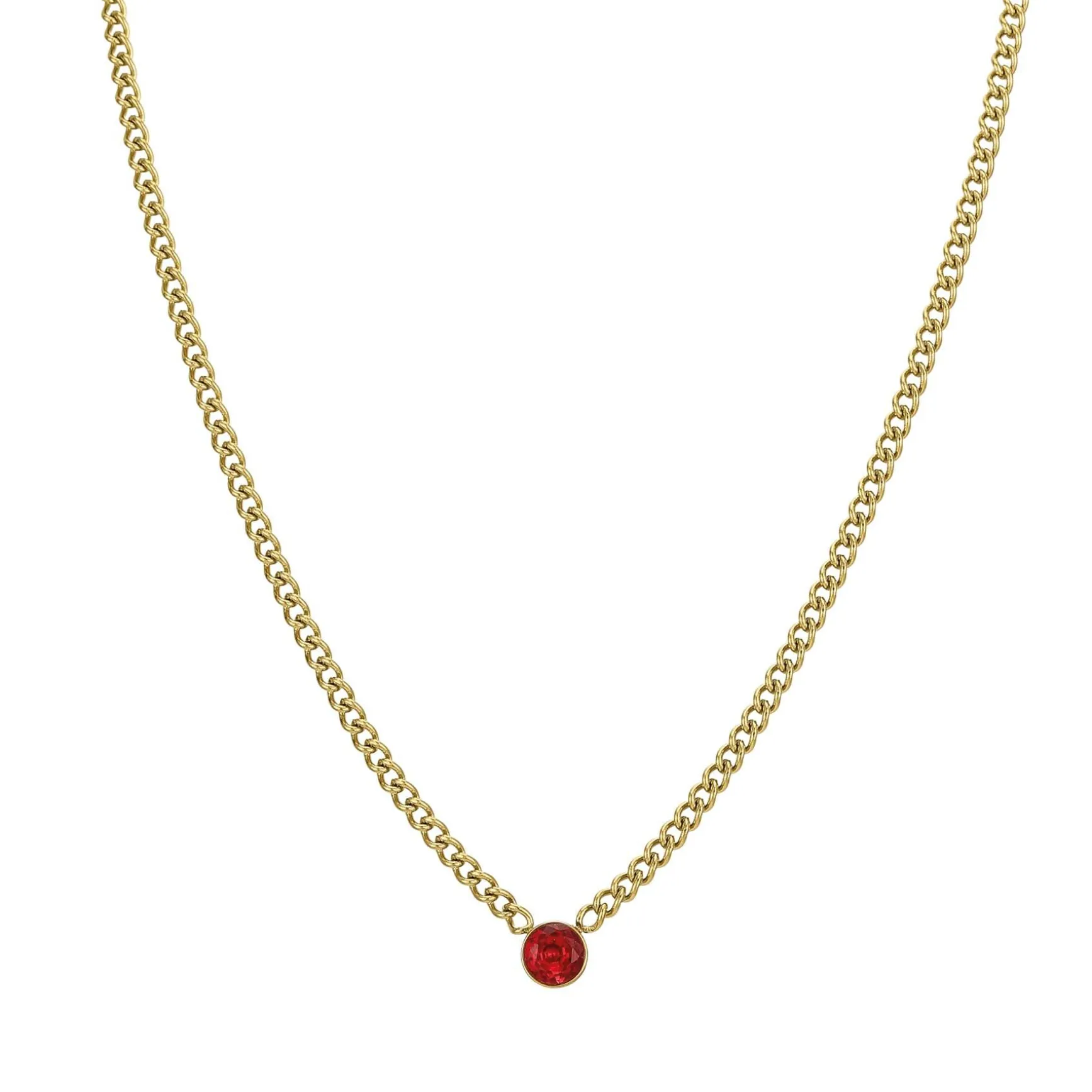 Collier Rondina zircon rouge