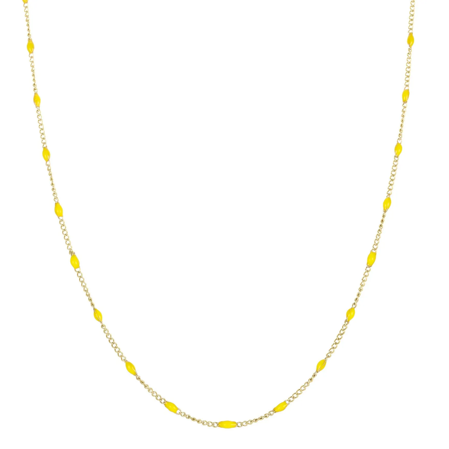 Collier Rosaire jaune acier doré or