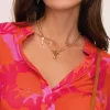 Collier Secret acier doré or
