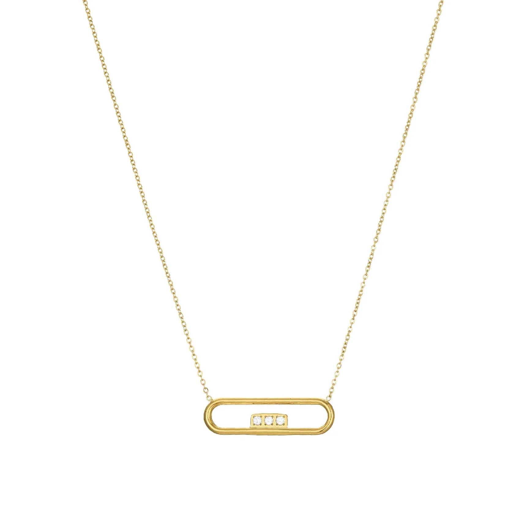 Collier Stela acier doré or