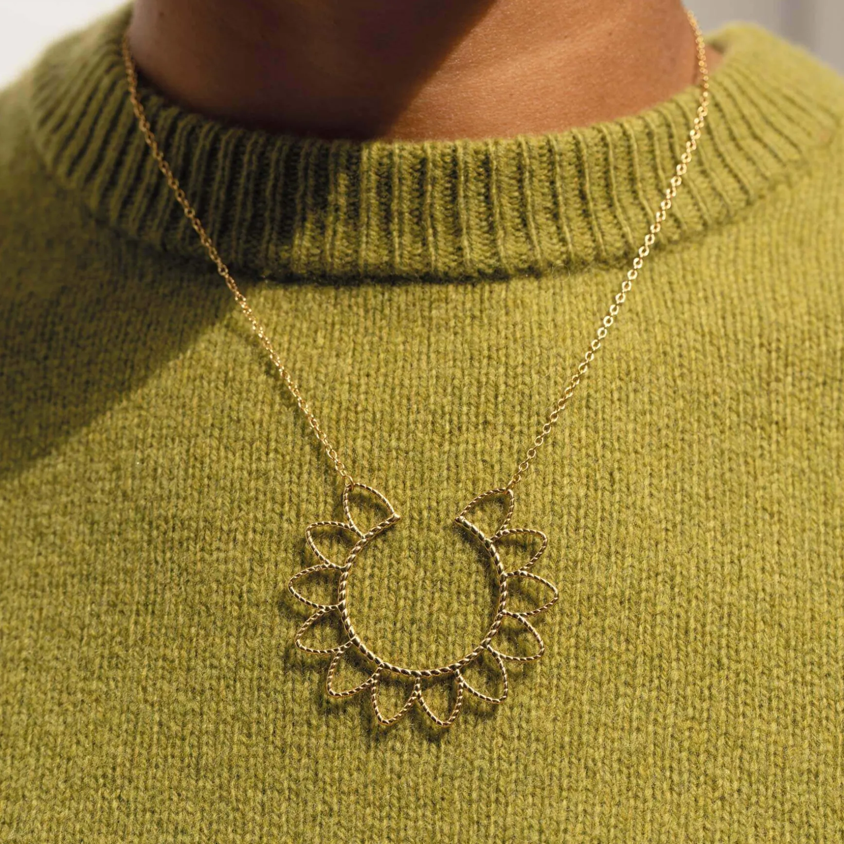 Collier Sunny acier doré or