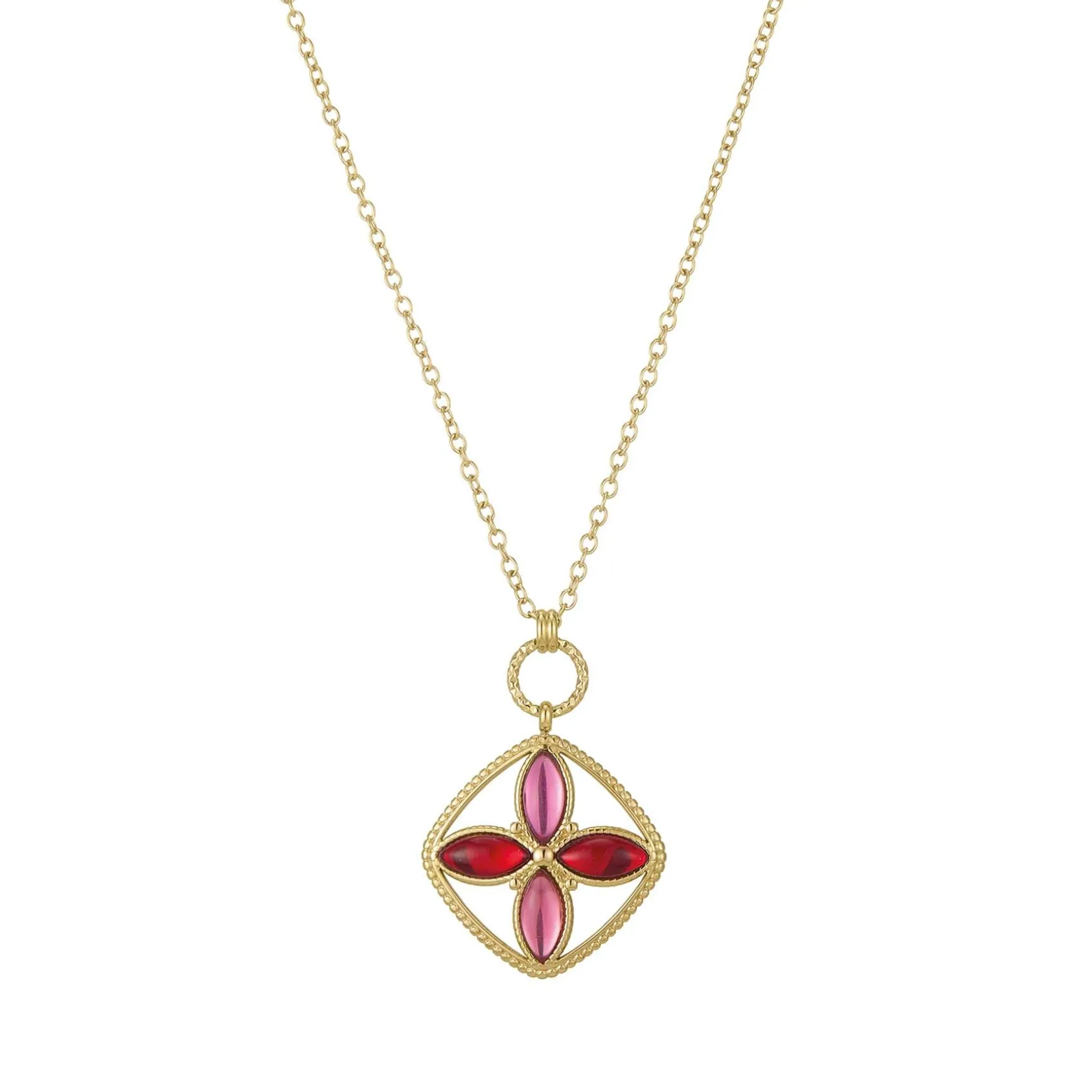 Collier Séville acier doré or rose