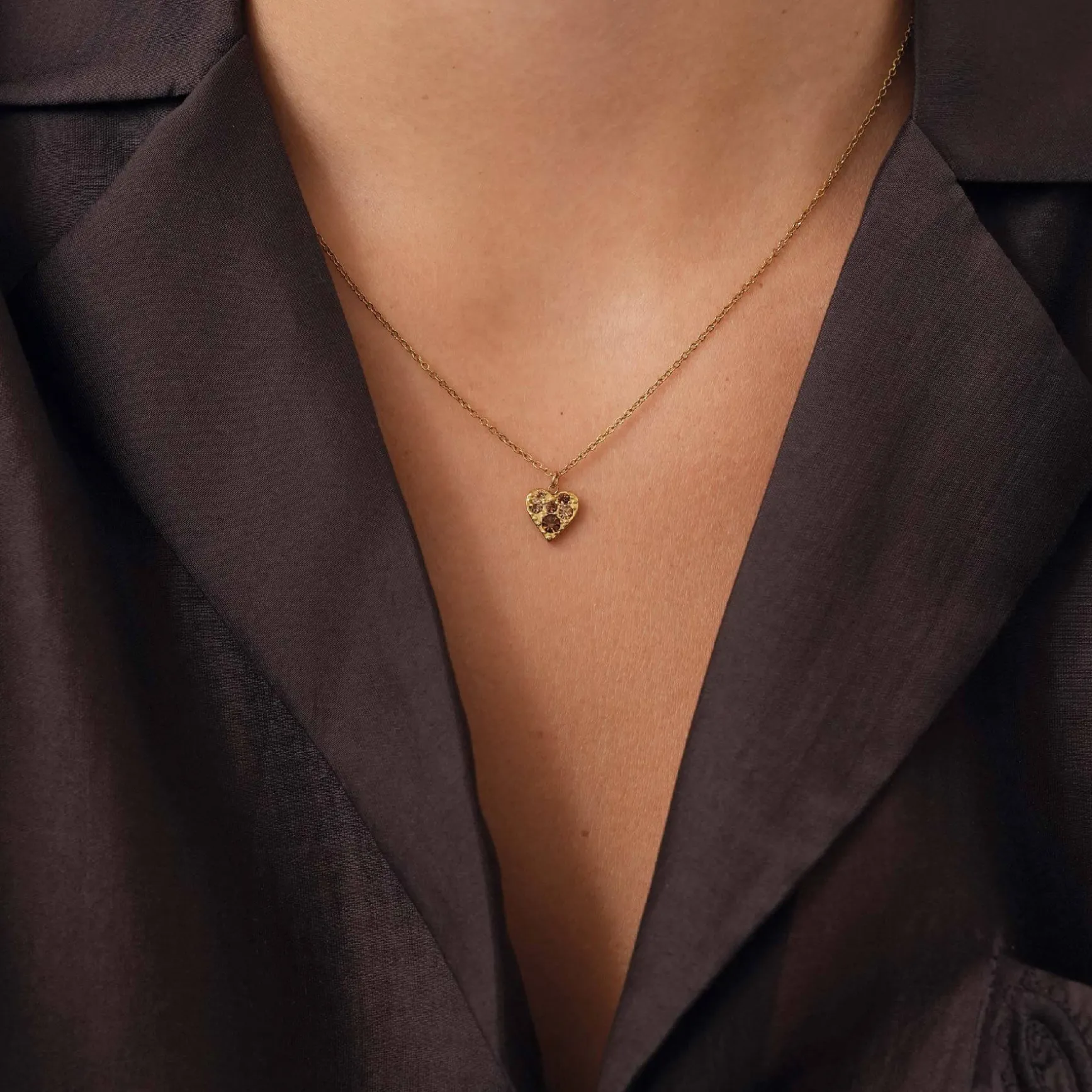 Collier Tenerife acier doré or