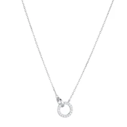 Collier Toi et Moi Argent 925 rhodié