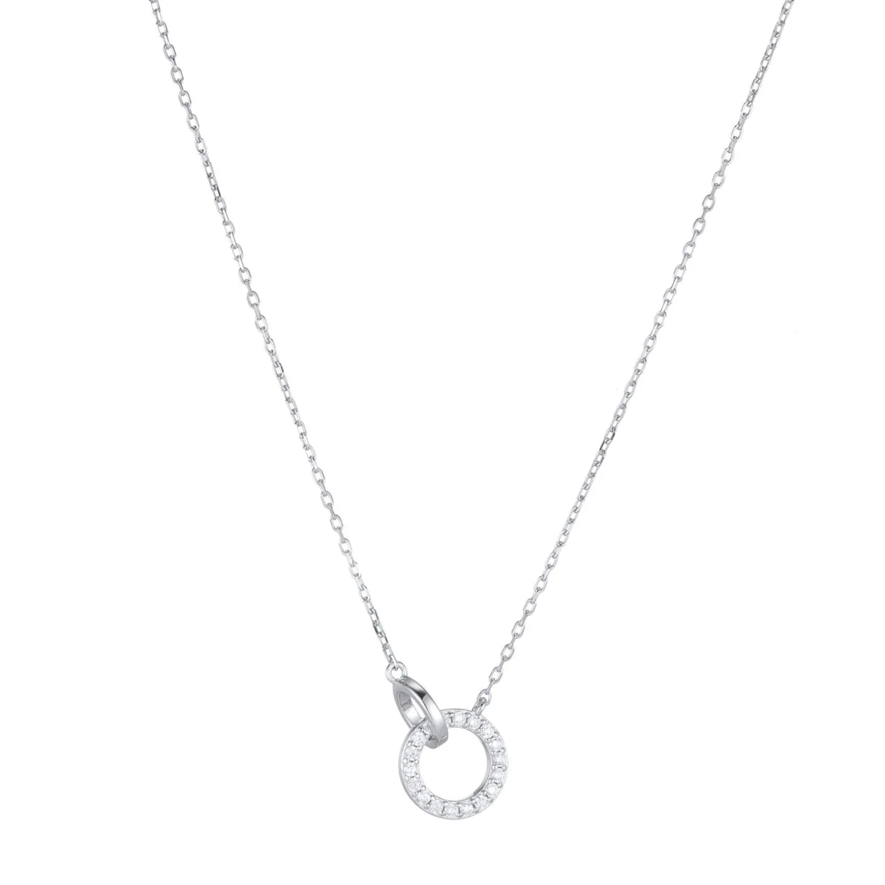 Collier Toi et Moi Argent 925 rhodié