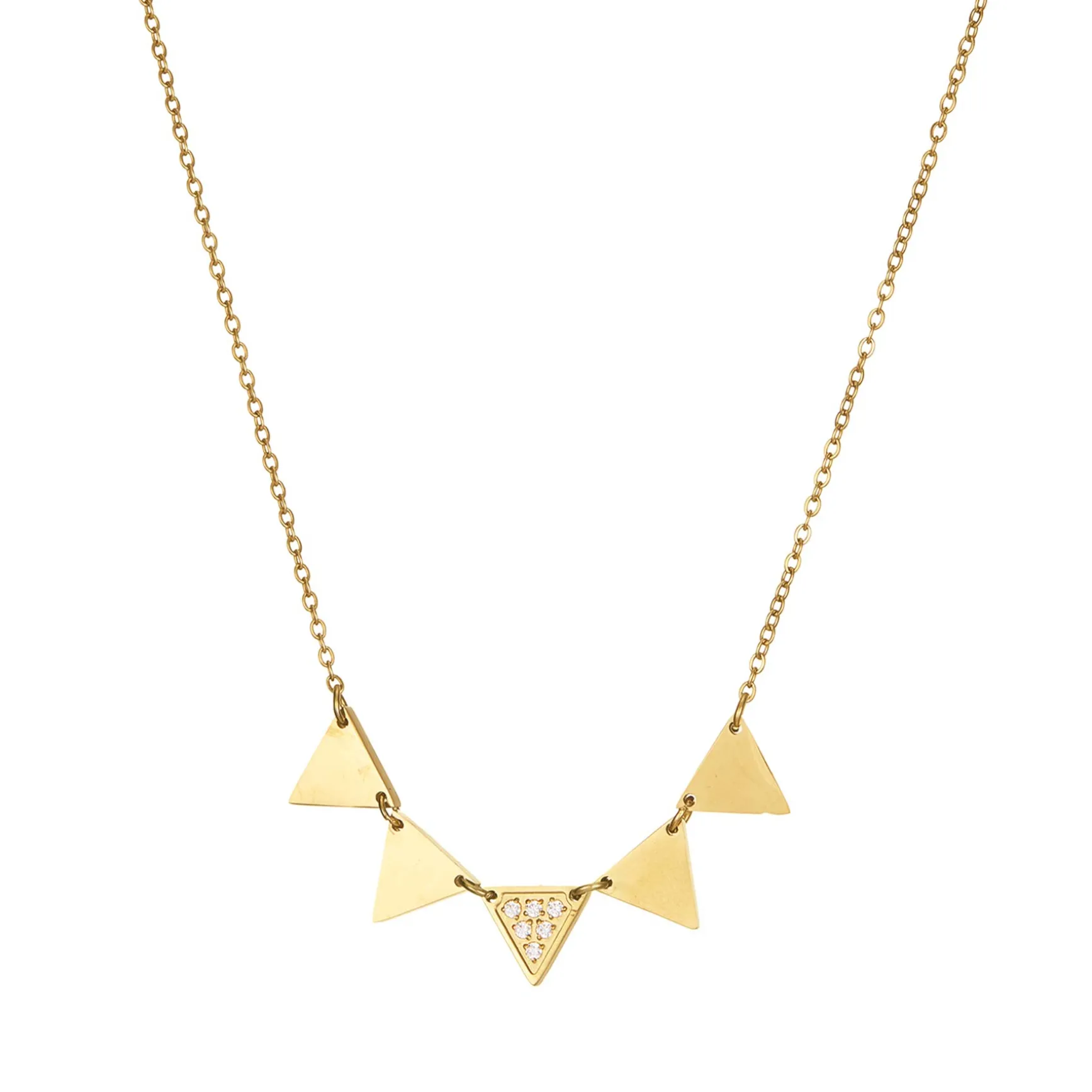 Collier Triago acier doré or