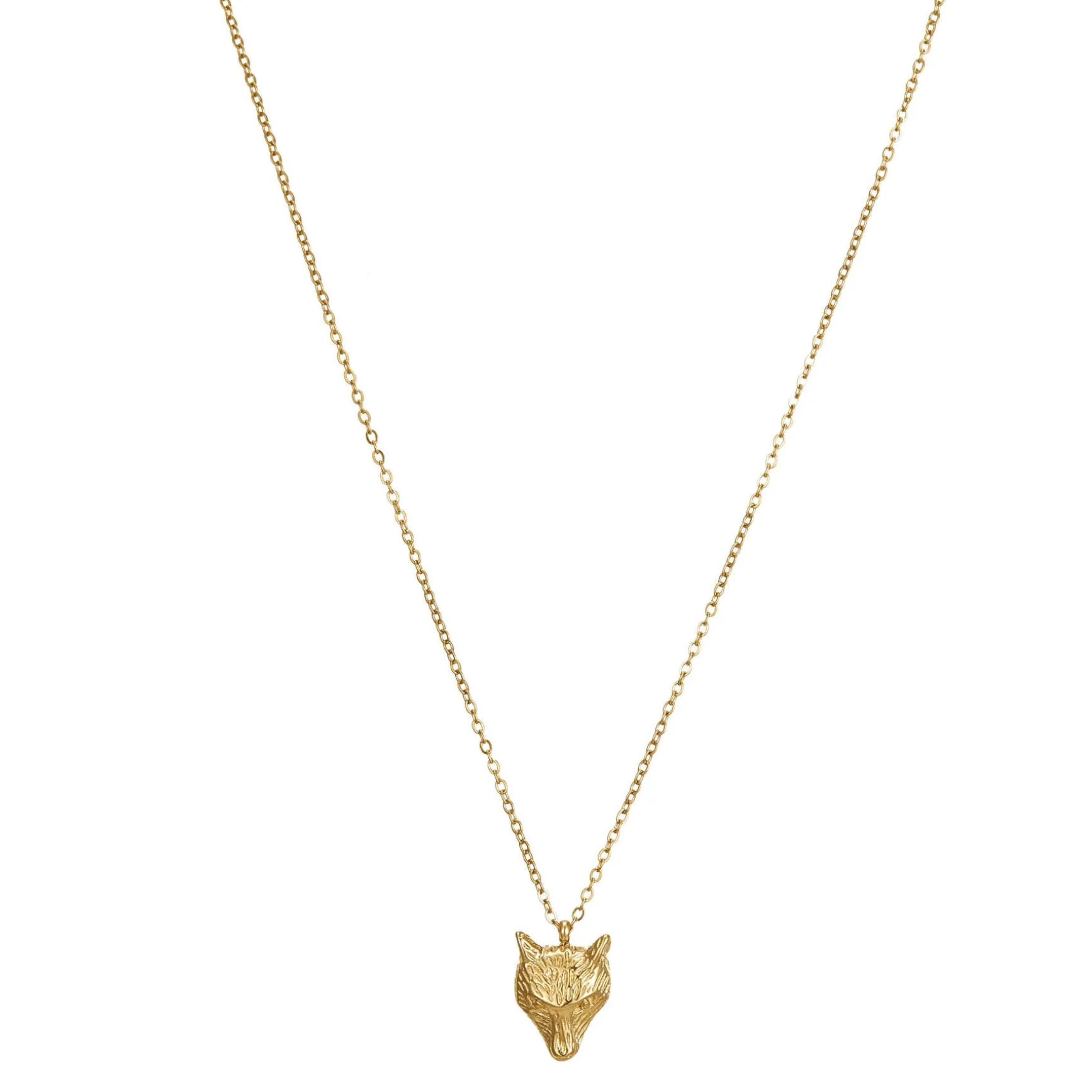 Collier Tête de Loup doré or