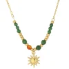 Collier Vénus acier doré or
