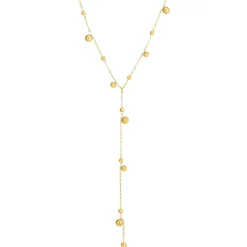Collier Y Opaline perles acier
