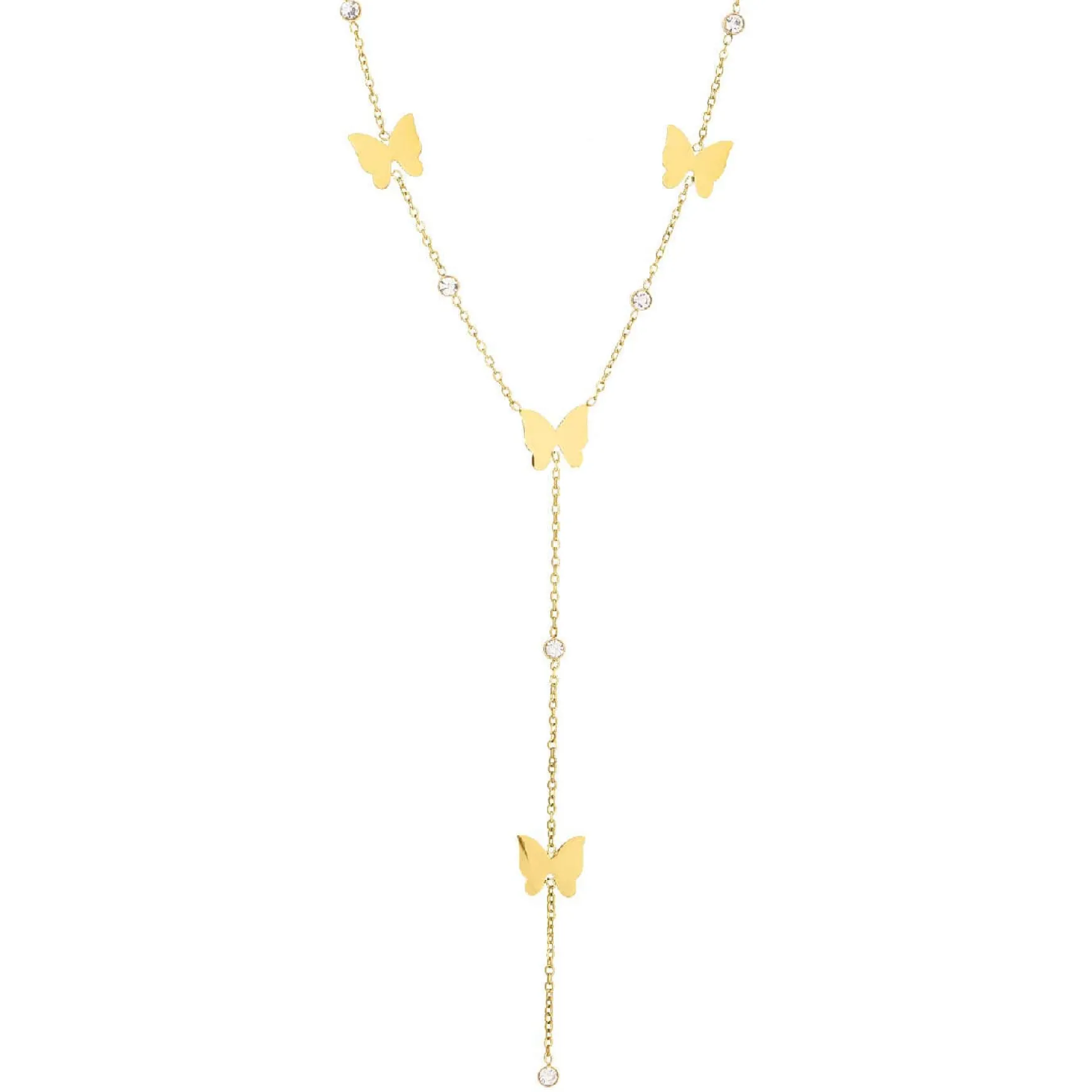 Collier Y Saphira papillon