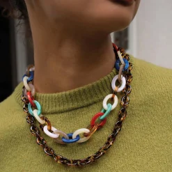 Collier Yako maillons écailles de tortue