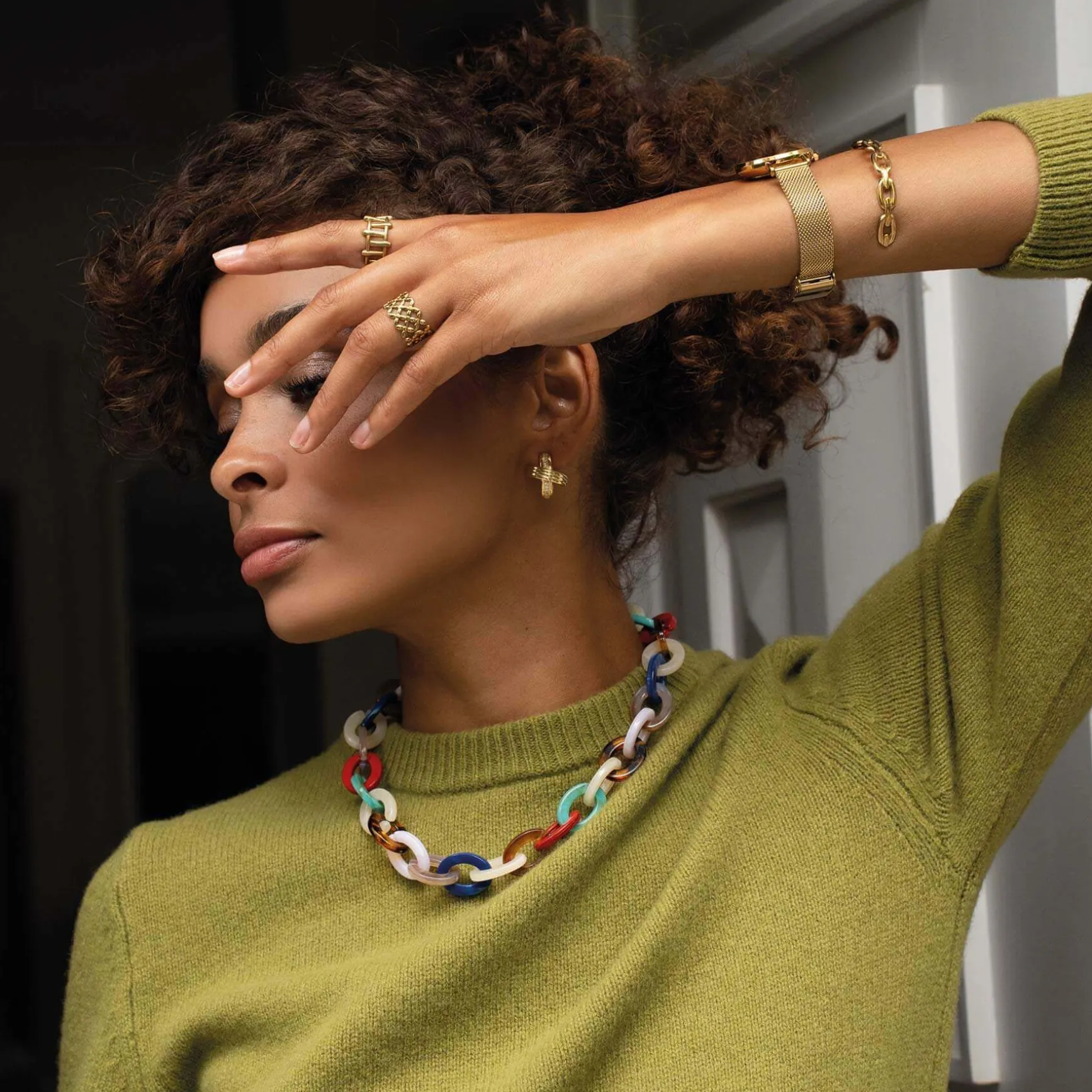 Collier Yako maillons multicolores