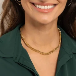 Collier Zanzibar acier doré or