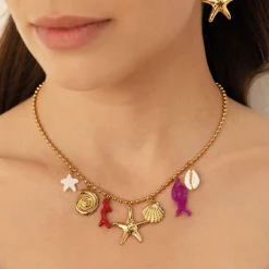 Collier Zanzibar acier doré