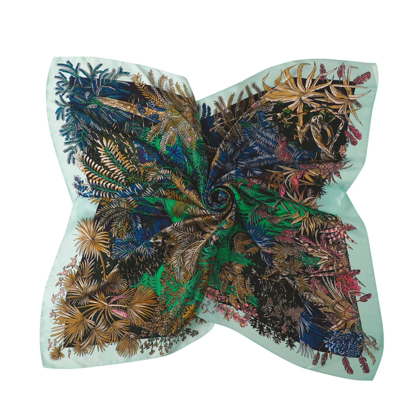 Foulard carré de soie Tropic