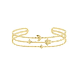 Jonc Vénus acier doré or