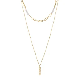Multi rangs Jade blanc doré or
