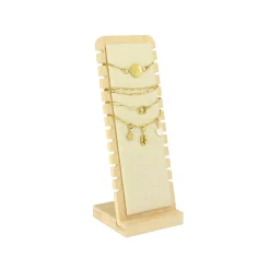 Présentoir bois et lin BRACELETS OU COLLIERS