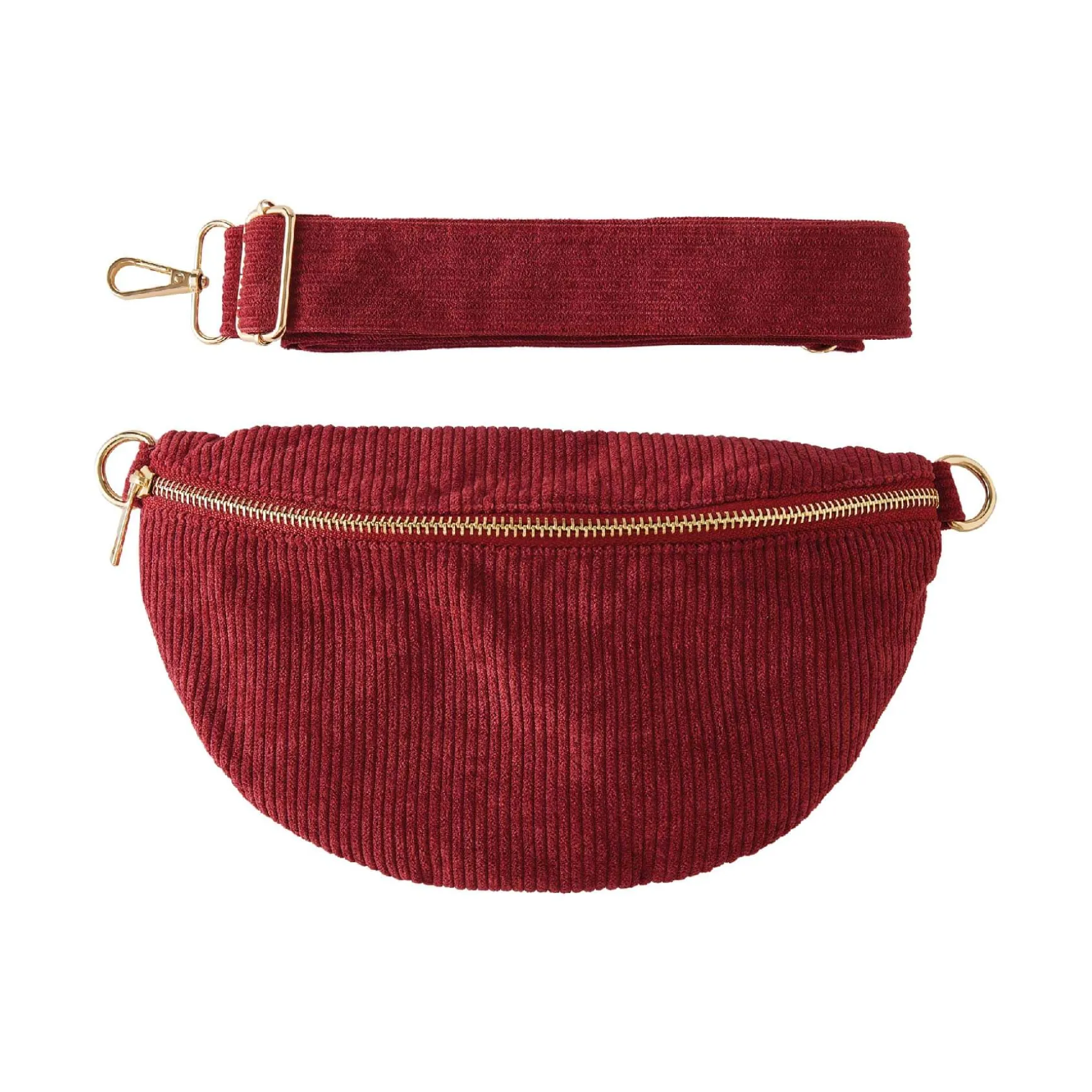 Sac Banane Erika velours bordeaux