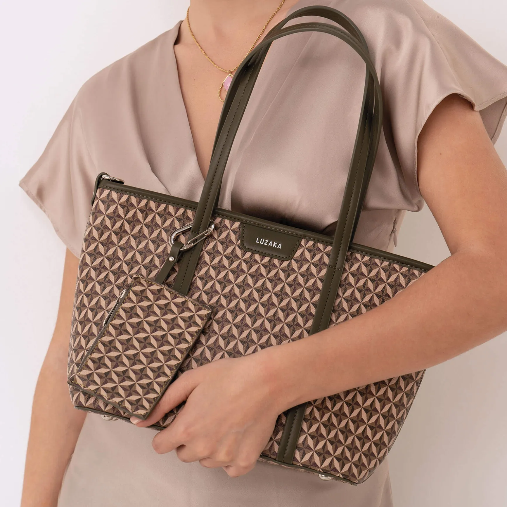 Sac cabas Louise kaki