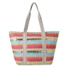 Sac paille Ibiza rayures