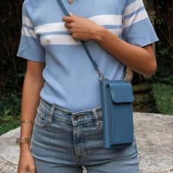 Sac Portefeuille vertical bleu jean