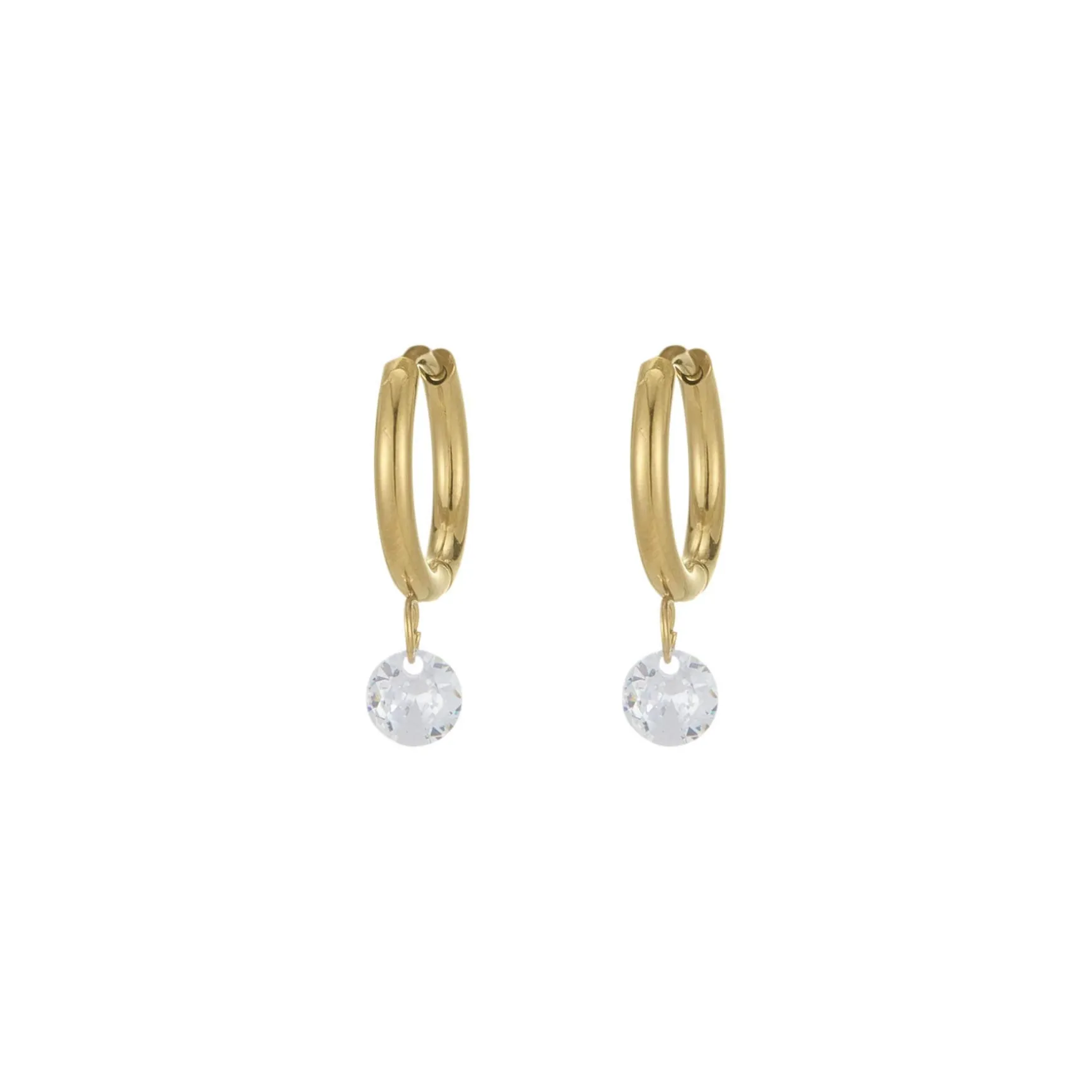 Set 3 paires de boucles Aténa acier doré or